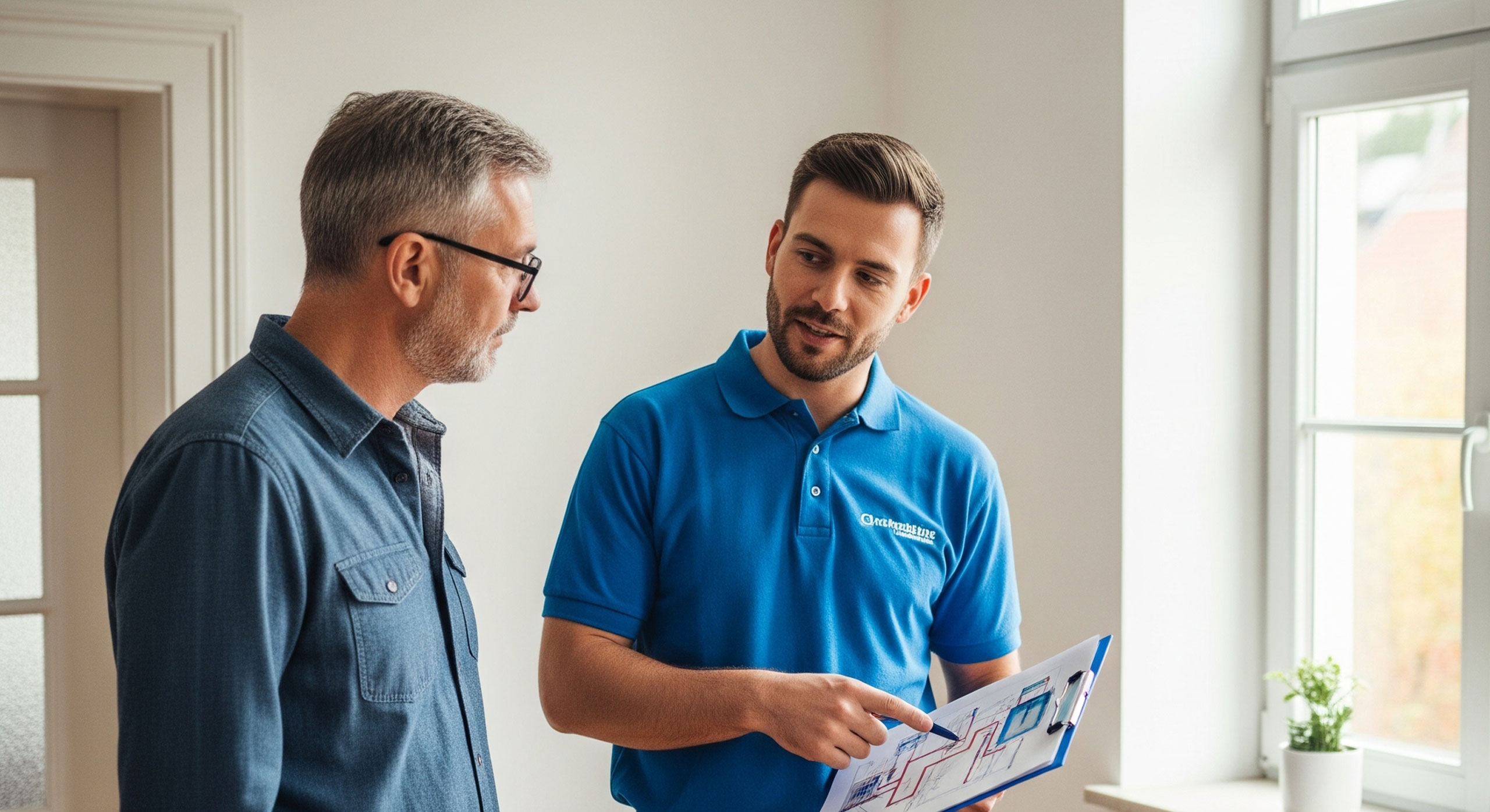 Servicetechniker im Haus